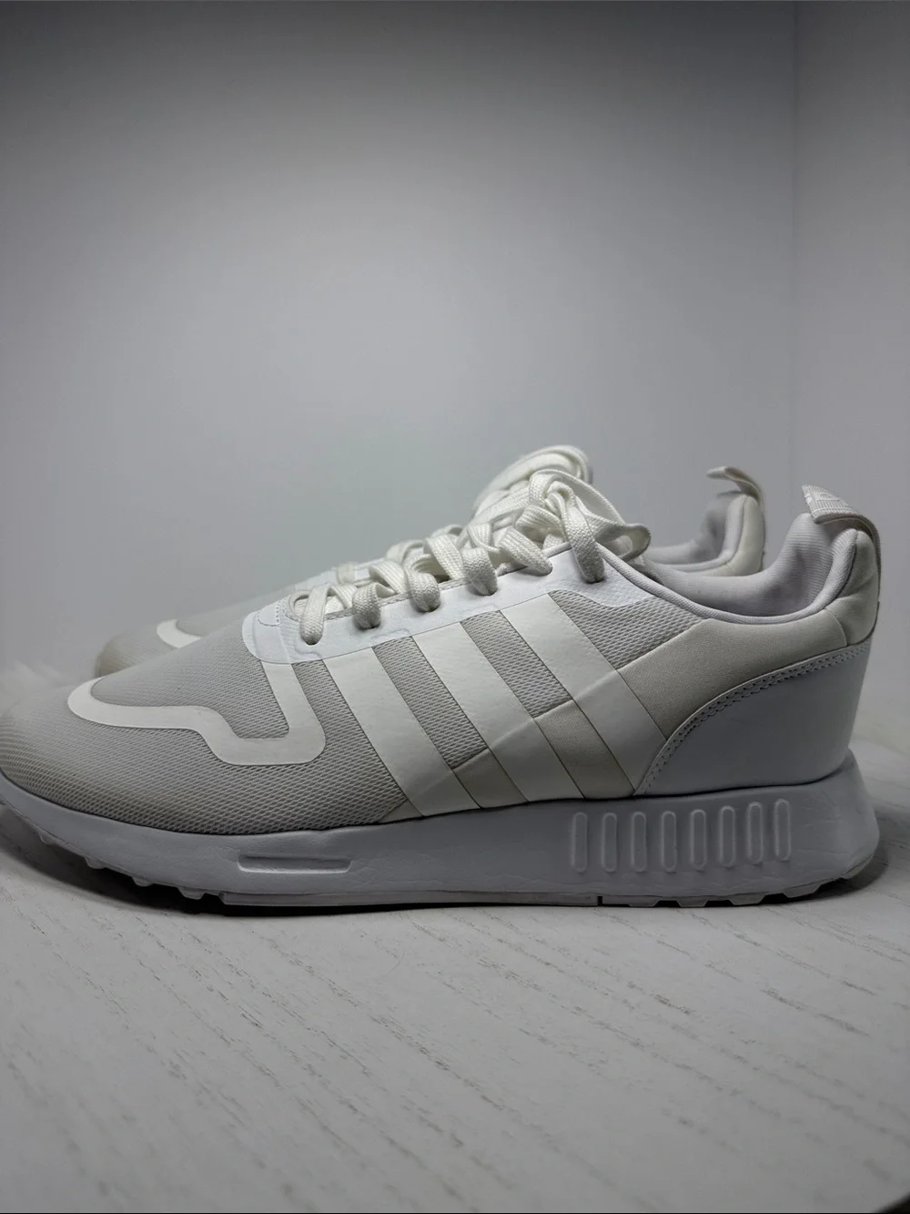 adidas White Athletic Shoes (Interior Label View)